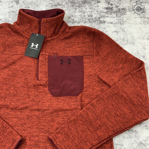 NWT Under Armour ColdGear 1/4 Zip Men's Small Red MSRP $80 - Picture 3 of 9